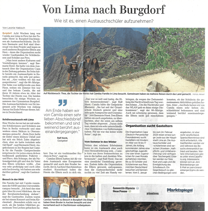 Von Lima nach Burgdorf